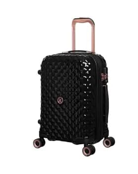 IT Luggage Glitzy Medium Hardshell Black Suitcase