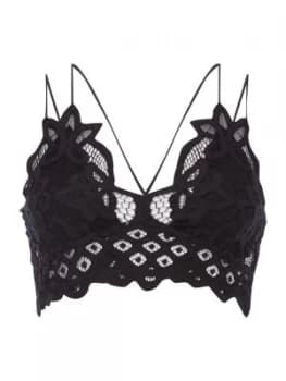 Free People Adella Bralette Black