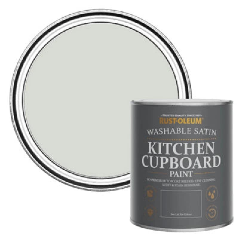 Rust-Oleum Winter Grey Satin Kitchen Cupboard Paint 750Ml