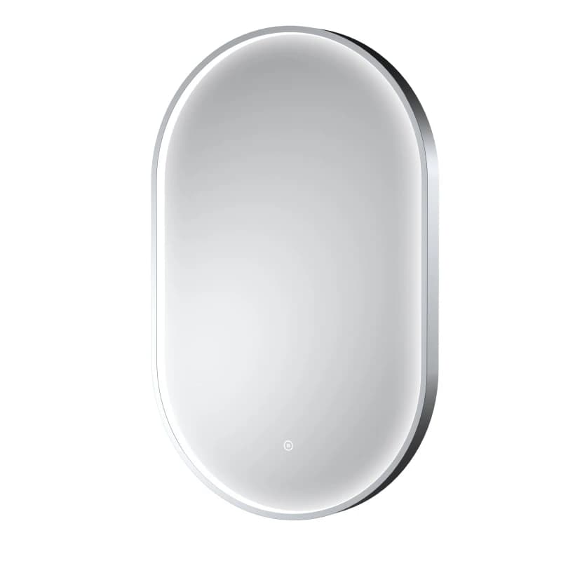 Balterley Oval Inset Framed LED Touch Sensor Mirror - 800 x 500mm - Chrome Silver