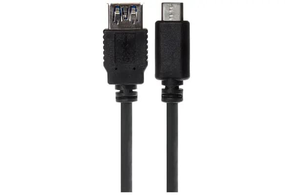 Maplin Maplin PRO USB-C Male to USB-A 3.1 Female Gen 2 60W Super Speed Data Transfer & Charging Adapter Cable - Black, 1m MAP-PSG91215