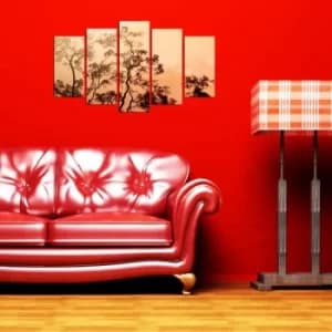 5PMX-050 Multicolor Decorative MDF Painting (5 Pieces)