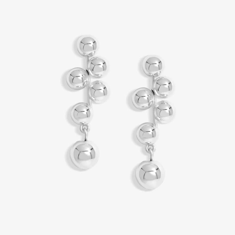 Mood Silver Polished Bubble Drop Earrings Silver