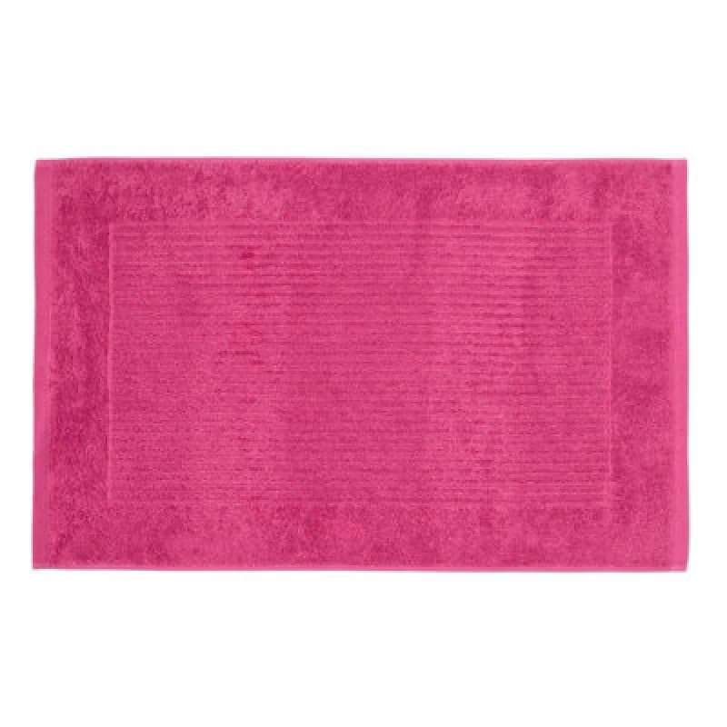 Homescapes Imperial Plain Cotton Bath Mat Raspberry