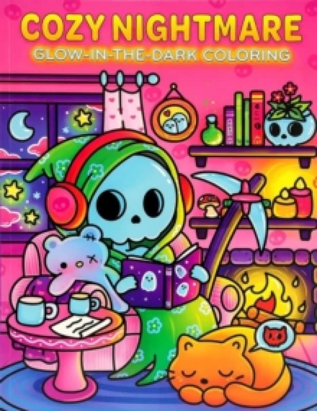 Cozy Nightmare Glow-in-the-Dark Coloring Paperback / softback