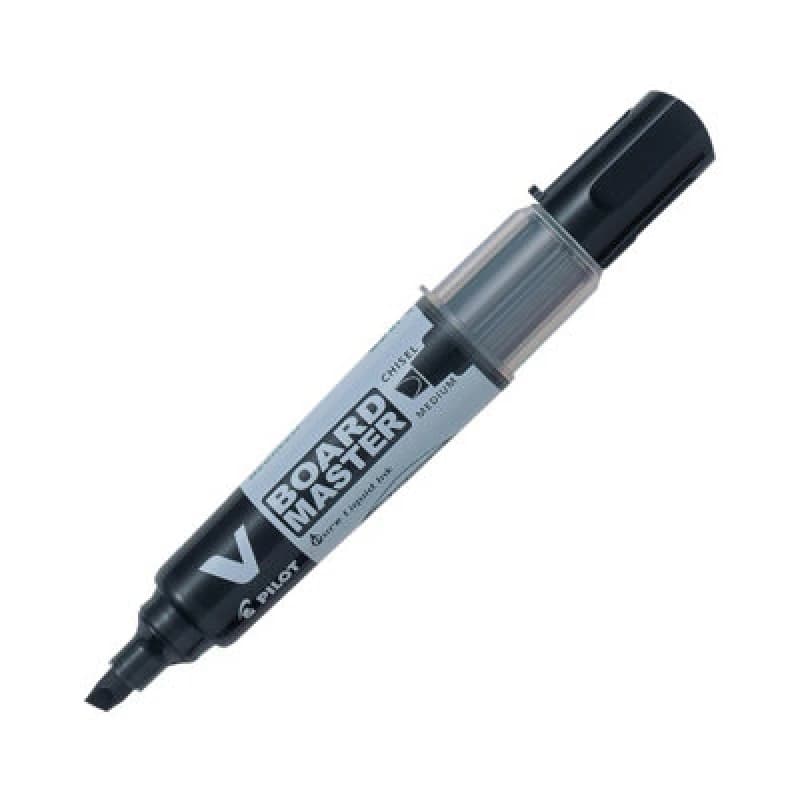 Pilot V Board Marker - 10 Pack (Black) Medium Chisel Tip - Precise Whiteboard Presentations