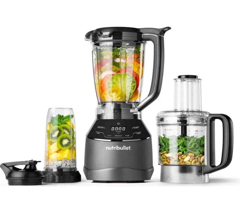 NUTRIBULLET Triple Prep System Blender - Dark Grey, Clear,Silver/Grey 5061059291660