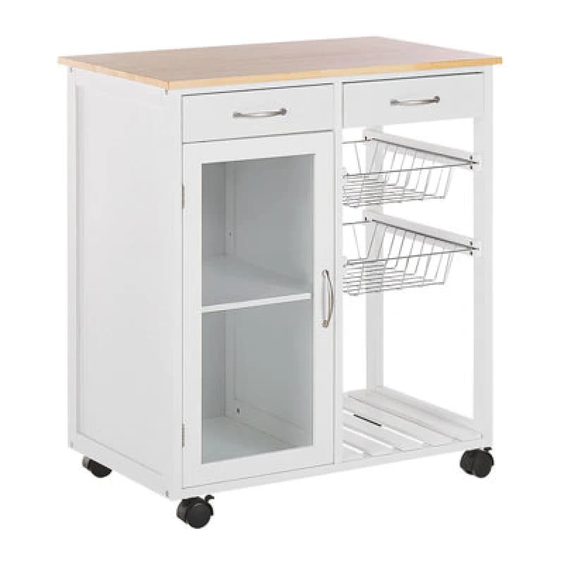Beliani Kitchen Trolley Boves White