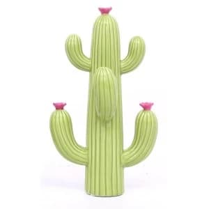 Cactus with Pink Flower Ornament 27cm