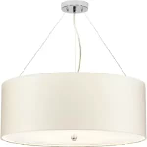 Elstead - LightBox Pearce 26' Cylindrical Pendant with Polished Chrome Ceiling Pan