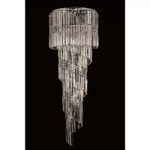 Impex Toronto 14 Light Polished Chrome Clear Crystal Flush Fitting