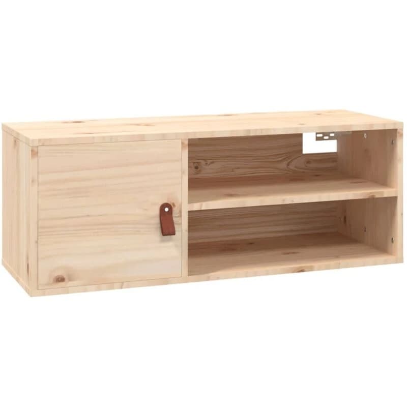vidaXL Wall Cabinet 80x30x30cm Solid Wood Pine, Brown 818385