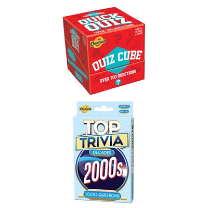 Cheatwell Games Quiz Cube Quick Quiz and Top Trivia 2000's Bundle Multi unisex