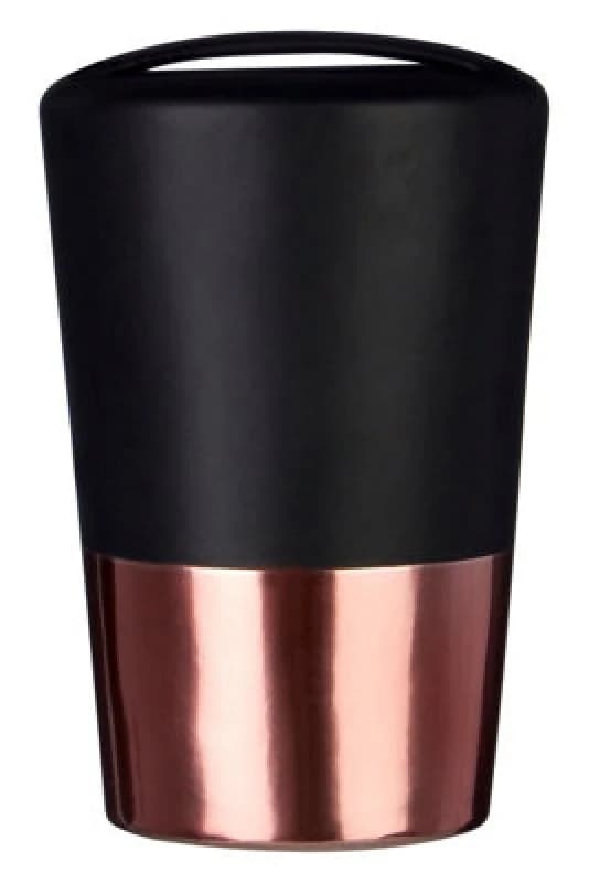 Premier Housewares Alpha Toothbrush Holder, Robust Stoneware Black