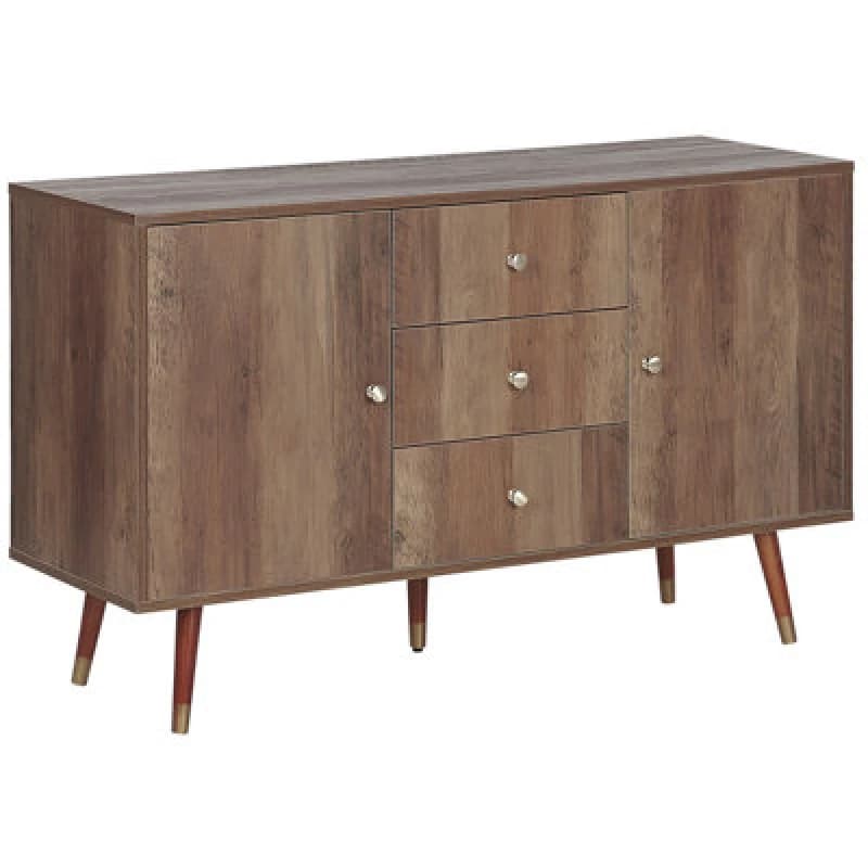 Beliani 2 Door Sideboard Ulika Dark Brown