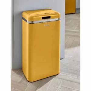 Swan Retro Square Sensor Bin 45L, Yellow