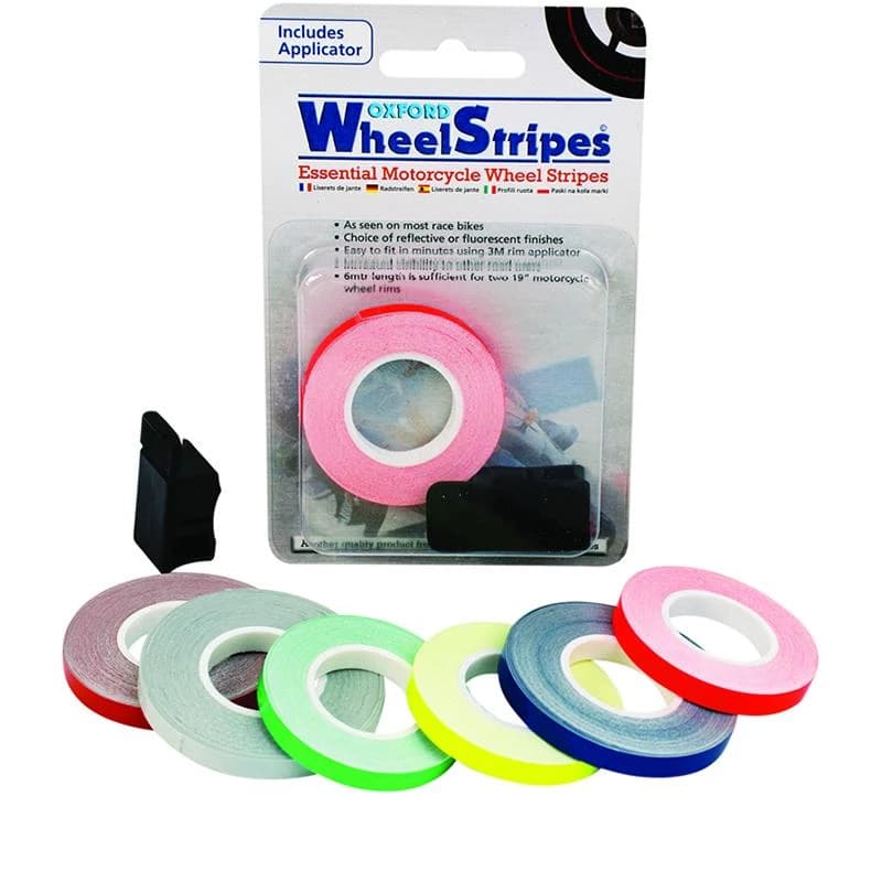 Oxford 7mm Wheel Stripes + Applicator White Reflective White