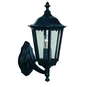 1 Light Outdoor Wall Lantern Black IP44, E27