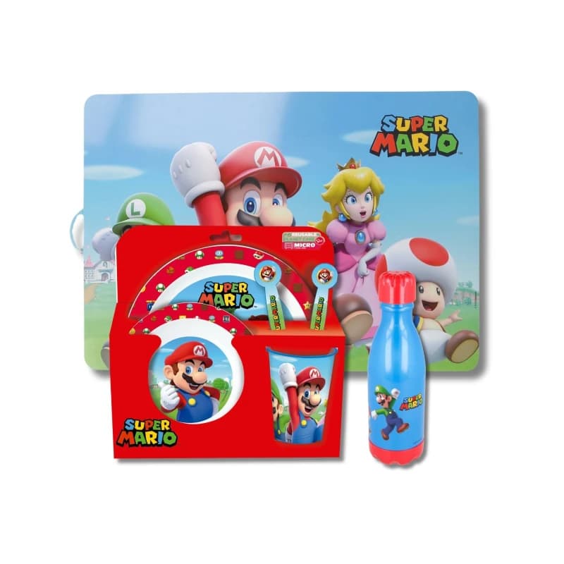 Super Mario Supermario 3 Piece Dinner Set Red unisex One Size