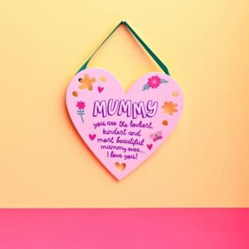 Cheerful Heart Hanging Plaque - Mummy