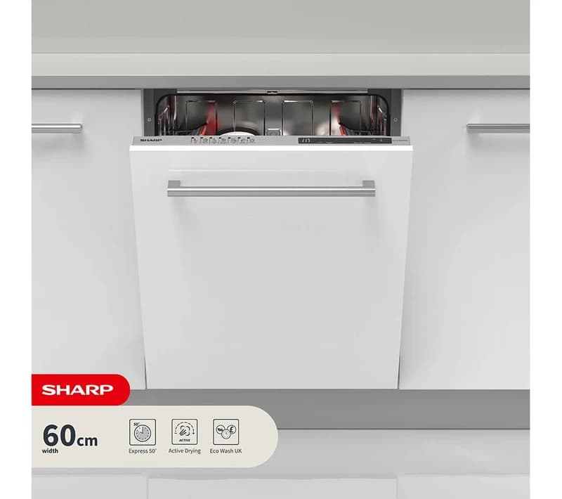 Sharp QW-NI1FI47D3X-EN Full Size Fully Integrated Dishwasher