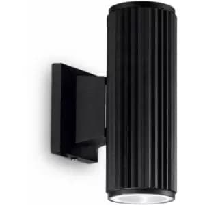 Netlighting Base 2 Light Outdoor Up Down Wall Light Black White IP44, E27
