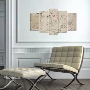 5MAPMDF-06 Multicolor Decorative MDF Painting (5 Pieces)