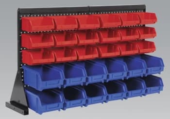 Sealey TPS1218 Bin Storage System Bench Mounting 30 Bins
