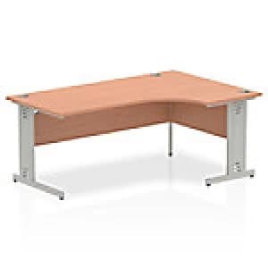 Impulse Cable Managed 1800 Right Hand Crescent Desk Beech