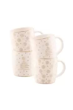 'Merry & Bright' 4 Piece Mug Set