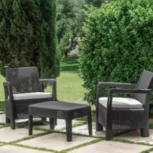 Tarifa 2 Seater Balcony Set Grey