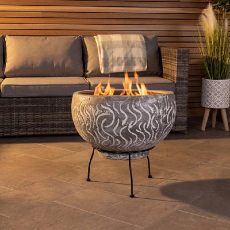 Charles Bentley Snug Toledo Clay Bbq Firepit With Grill