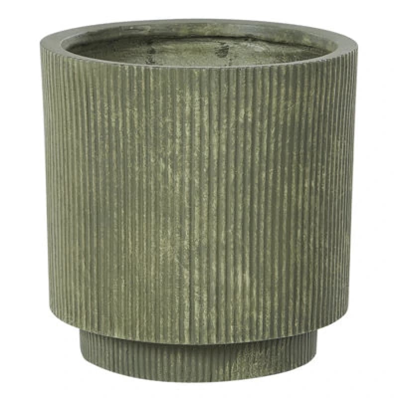 Beliani Plant Pot Daria 37cm Olive Green