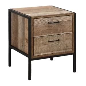 Urban Rustic Bedside Table Brown