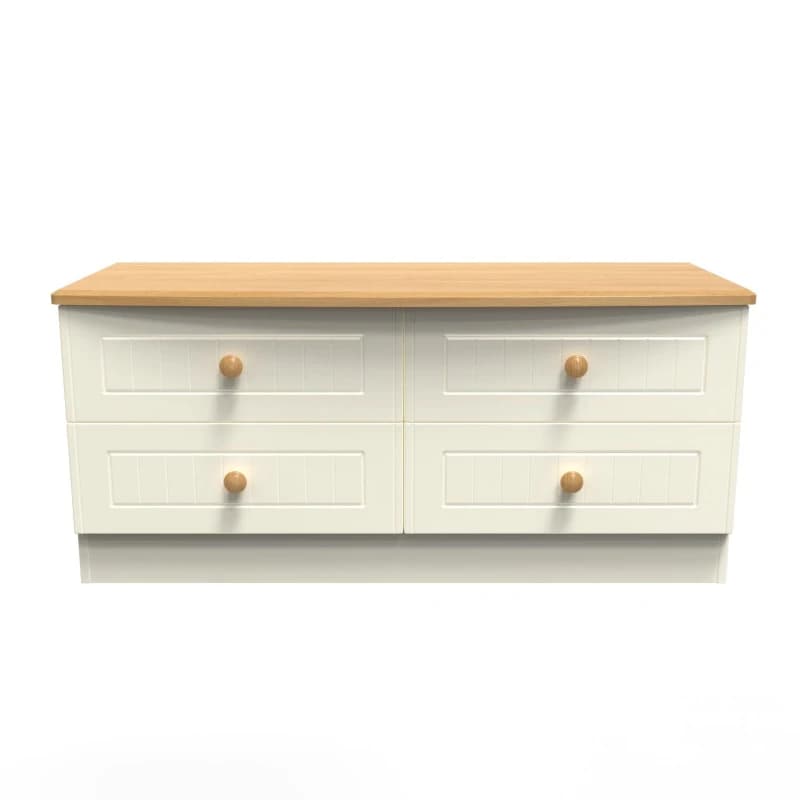 Ready Assembled 2 U Lancaster 4 Drawer Bed Box (Ready Assembled) Cream