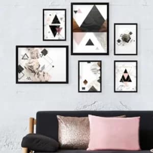 SET_049 Multicolor Decorative Framed Painting (6 Pieces)