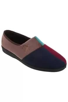 Harlequin Multi Velour Slippers