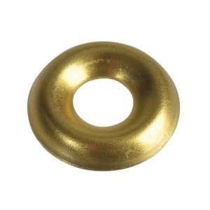 ForgeFix Screw Cup Washers Solid Brass Polished No. 8 Bag 200