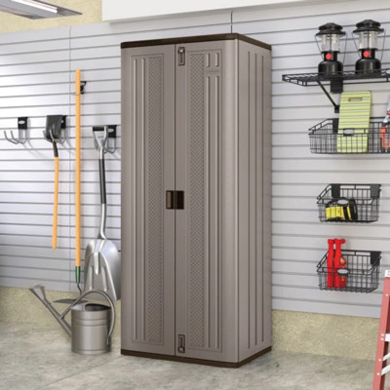 Suncast Haven Tall Storage Cabinet, Grey BMC7200