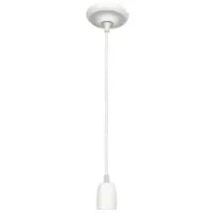 Lyyt Ceramic Pendant Cord Set E27 Gloss White