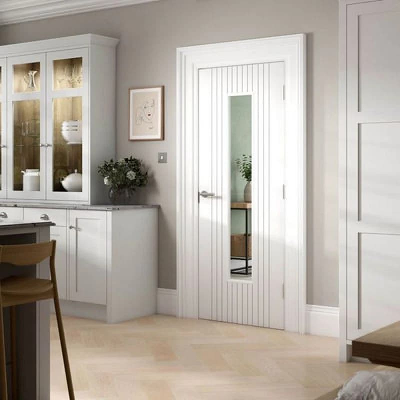 JB Kind Doors Aria White Glazed Internal Laminate Door