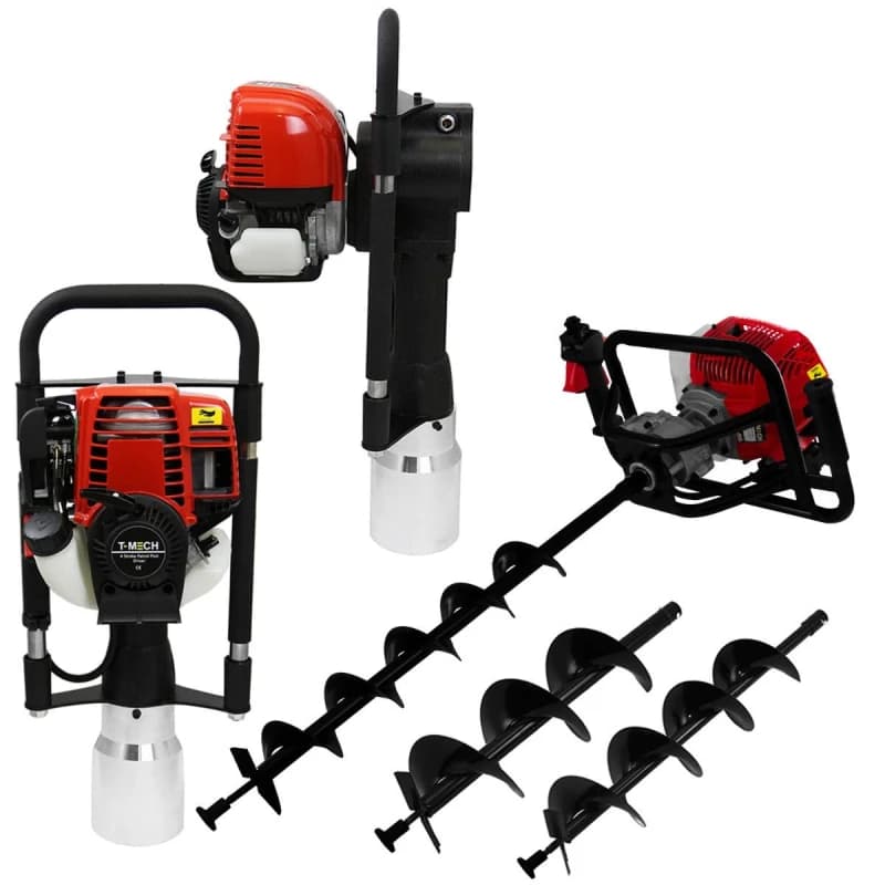 T-Mech Earth Auger & 4-Stroke Post Driver