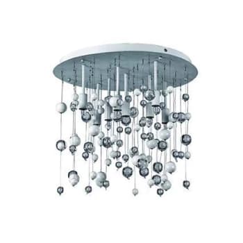 Neve 8 Light Medium Blown Glass Bubbles Cluster Pendant White, G9