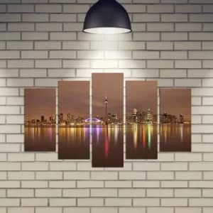 5MX-34 Multicolor Decorative MDF Painting (5 Pieces)