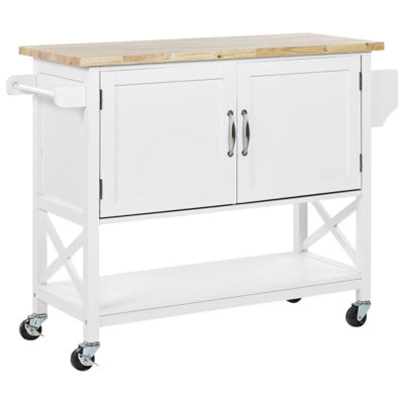 Beliani Kitchen Trolley Mele White