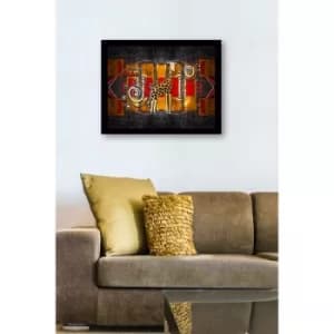 SC0354 Multicolor Decorative Framed MDF Painting