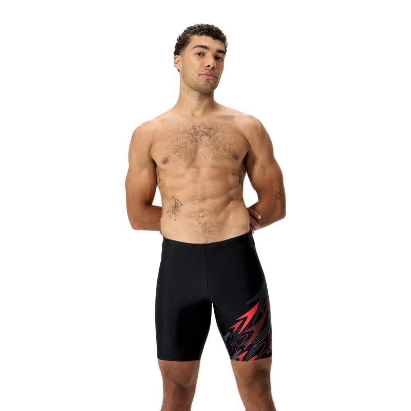 Speedo Mens Medium Long Jam Jammers Ant/Rish Red male Small