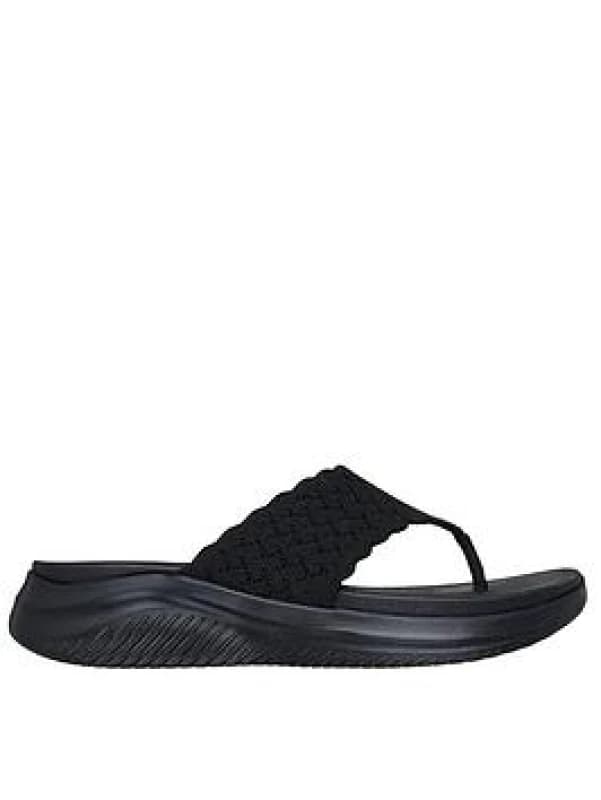Skechers Womens Flat Sandal Flat Sandals 4 (37) Black 22107703240