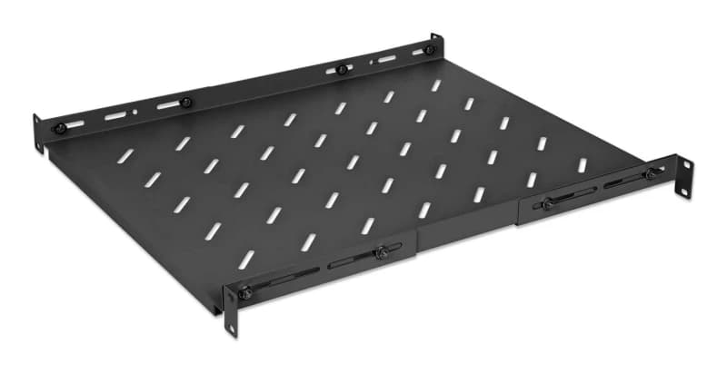 Intellinet 19" Fixed Shelf (adjustable). 1U. 550mm shelf depth. 5