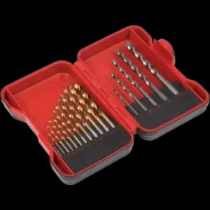 Sealey 17 Piece HSS and Masonry Drill Bit Set
